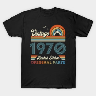 Vintage 1970 54th Birthday Gift For Men Women From Son Daughter T-Shirt